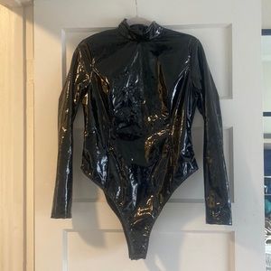 Paten Leather Body Suit